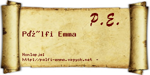 Pálfi Emma névjegykártya
